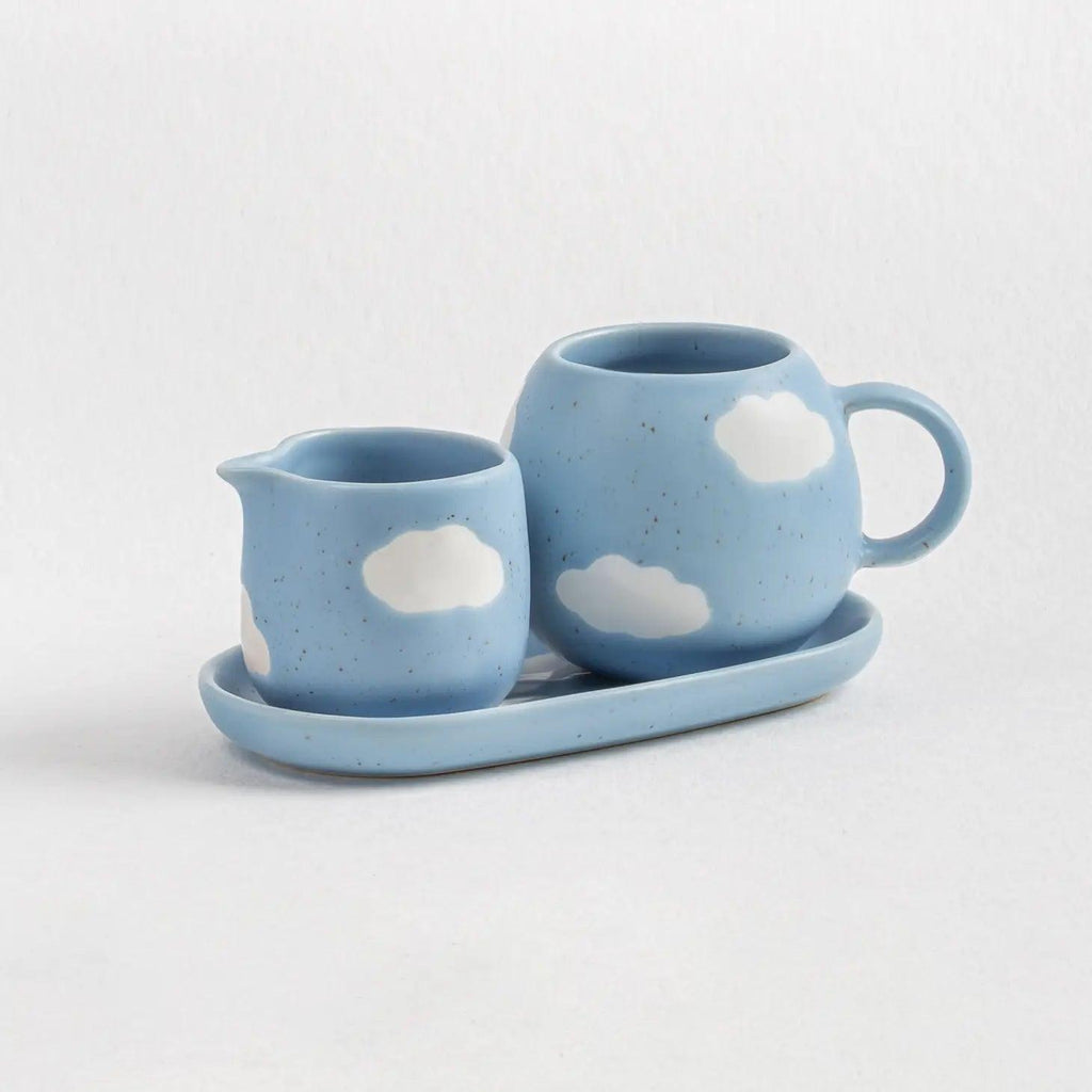 Keramik Mælkekande - egg back home - Cloud Blue - 100 ml - Blue - no beige