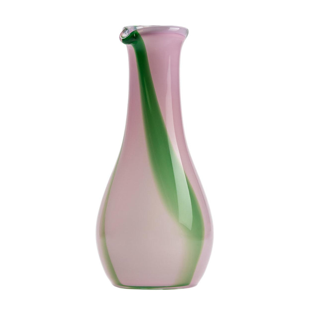Karaffel / Vase - Kodanska - Flow Carafe - H 29 x D 13 cm - 1,2 L - Purple with Green Stripes - no beige