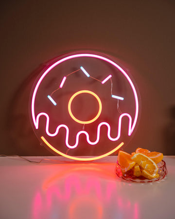 Neon LED skilt / væglampe - Candyshock - Donut - no beige