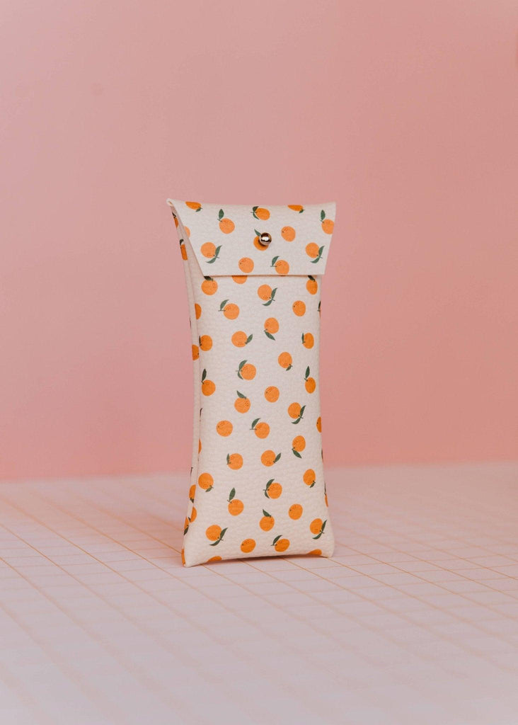 Brilleetui - Oranges Nude Glasses case - ECKE - Appelsin print - no beige