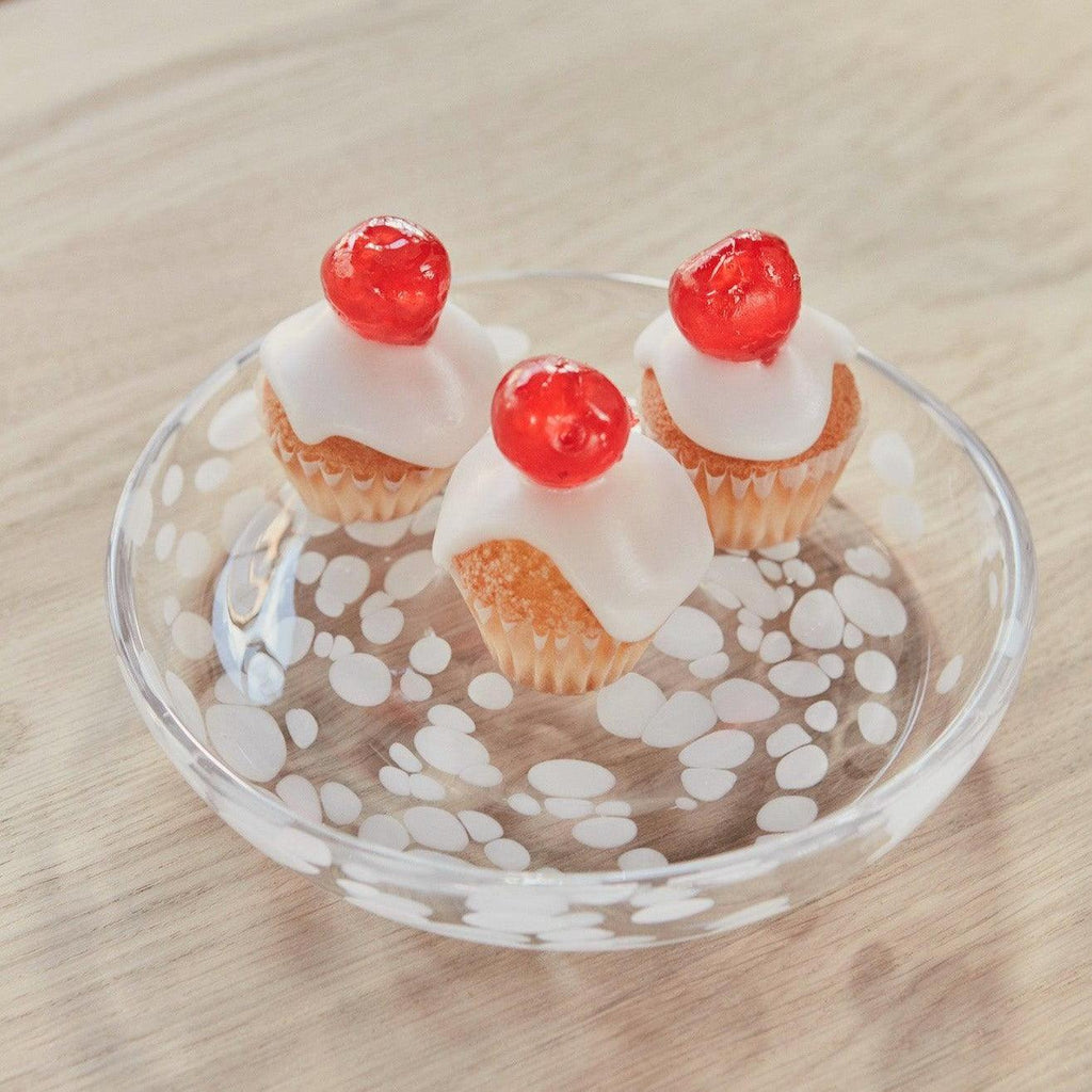 Glas desserttallerken - Jali Glass - OYOY Living Design - Ø15,6 x H2,2 cm - Rosa - no beige