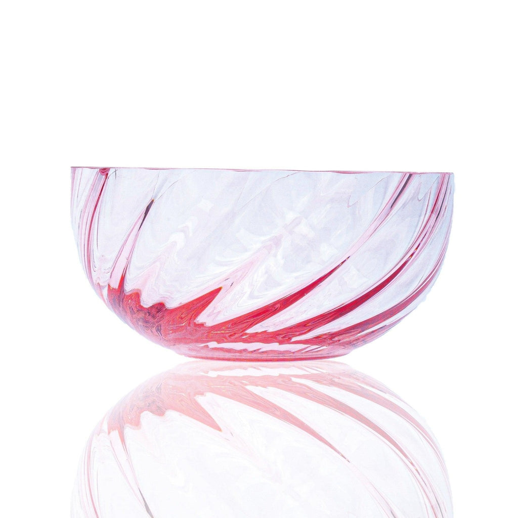 Glasskål - Anna von Lipa - Swirl Bowl - dia. 21 cm - Rosa - no beige
