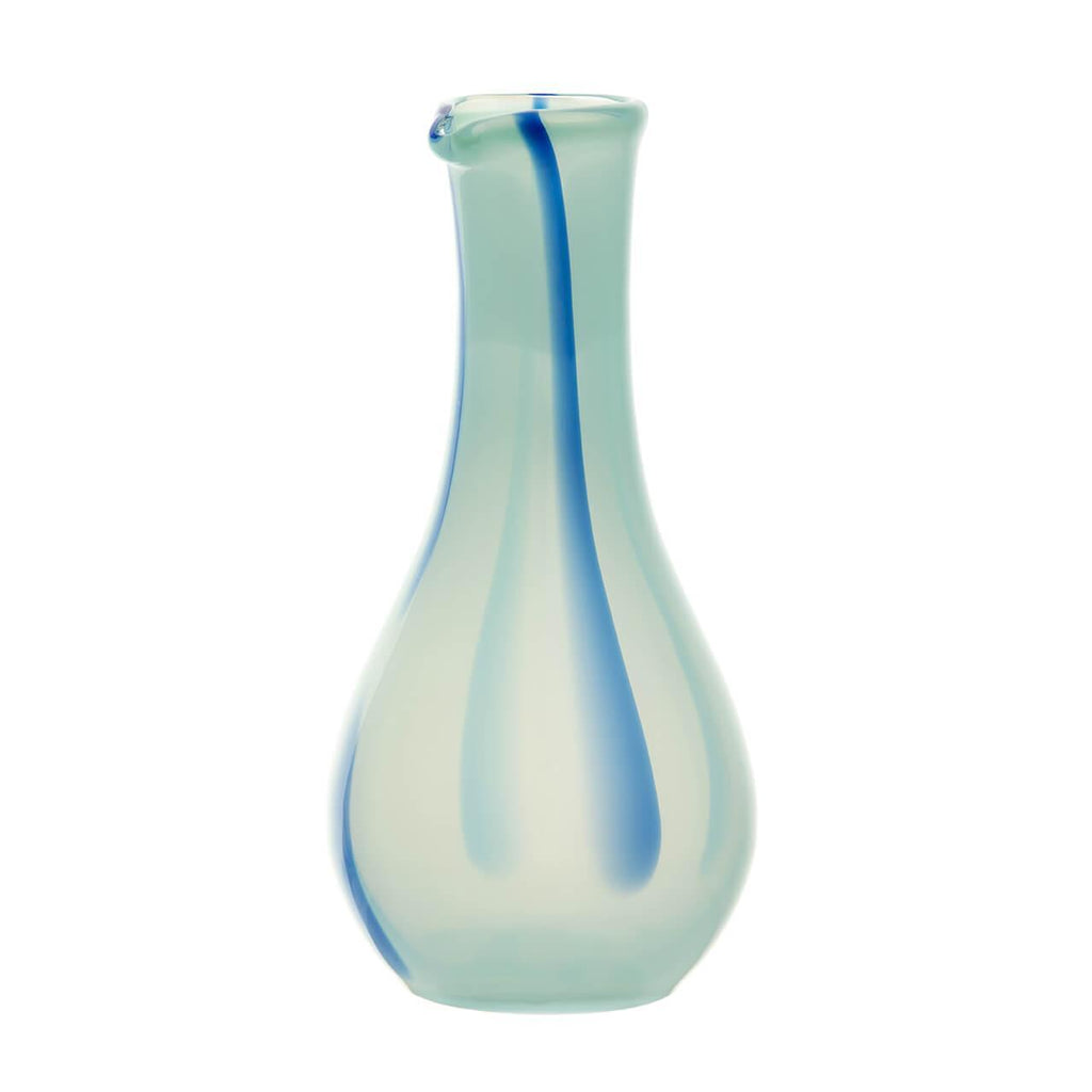 Karaffel / Vase - Kodanska - Flow Carafe - H 29 x D 13 cm - 1,2 L - Light Blue with Stripes - no beige