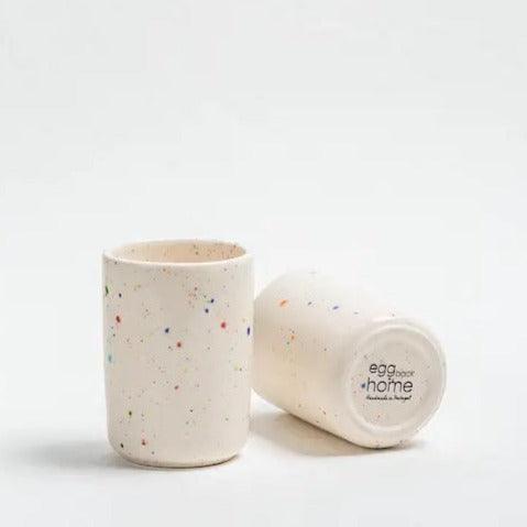 Keramik Krus uden hank - egg back home - Party Cup - 250 ml - Party White - no beige