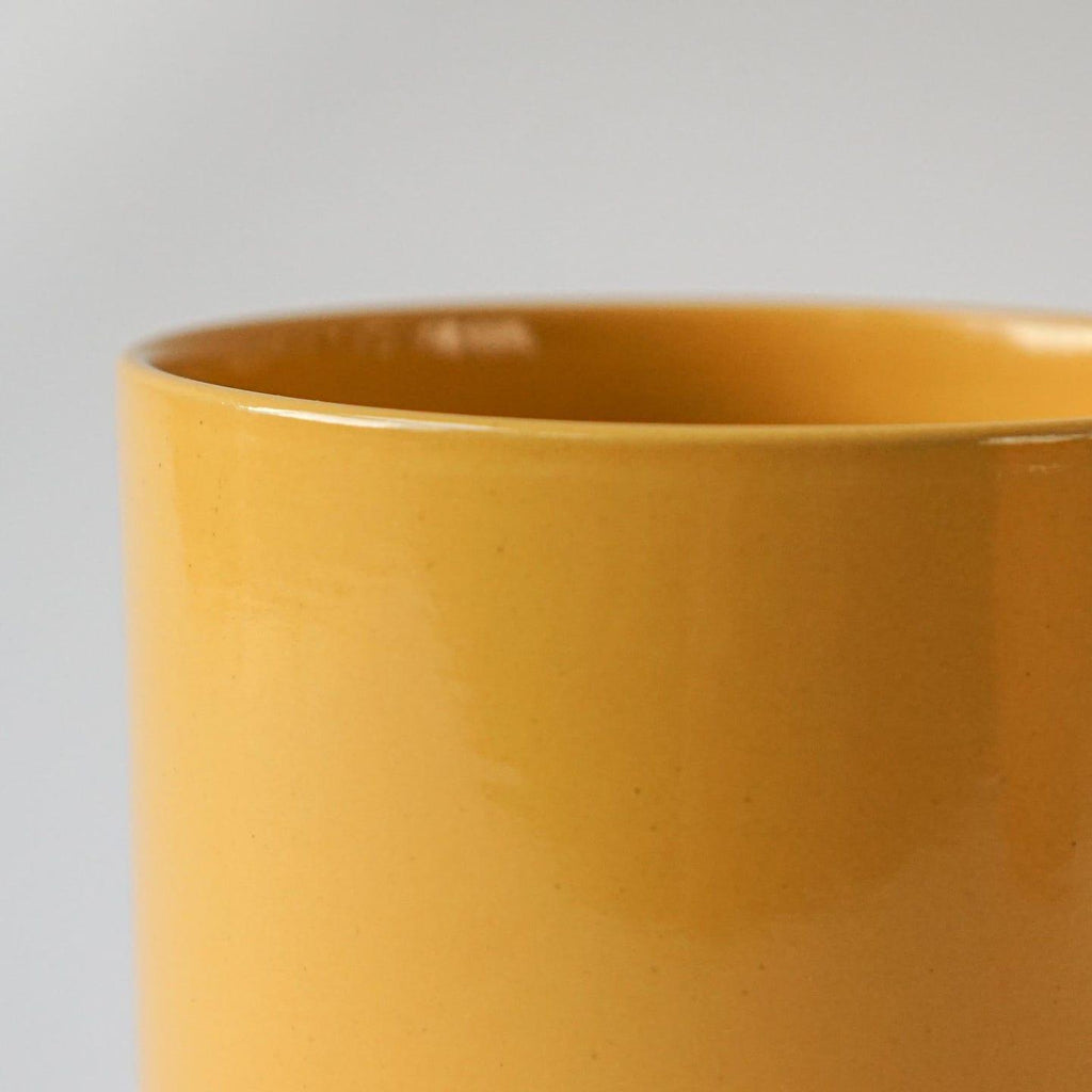 Keramik Krus uden hank sæt á 3 stk. - Hollyhock - indre Ceramics - Late Summer Yellow - 200 ml - no beige