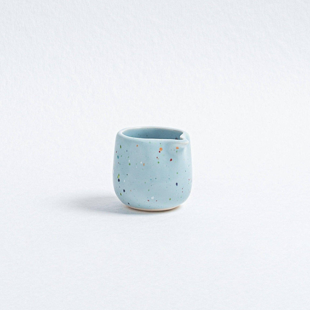 Keramik Mælkekande - egg back home - 110ml - Party Blue - no beige