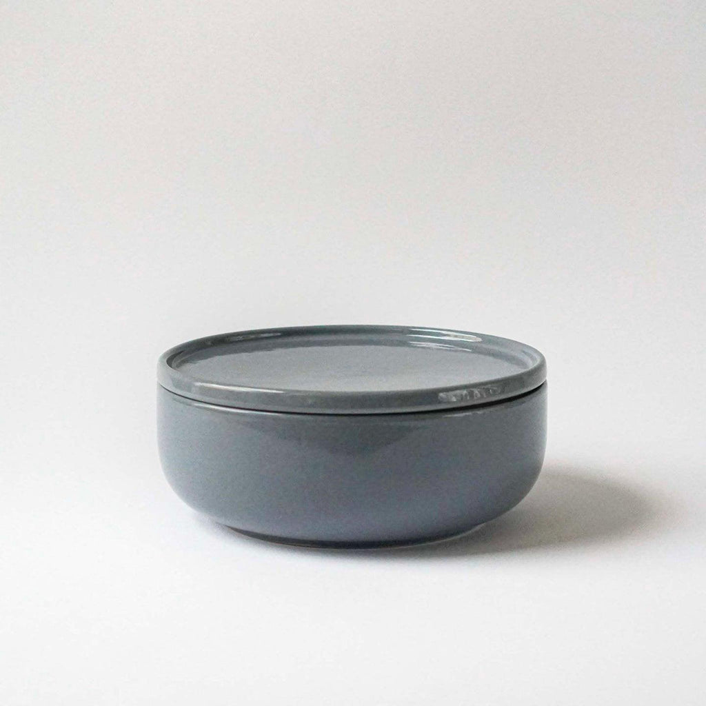 Keramik skål - 16 cm Hollyhock - indre Ceramics - Fjord Blue - 600 ml - no beige