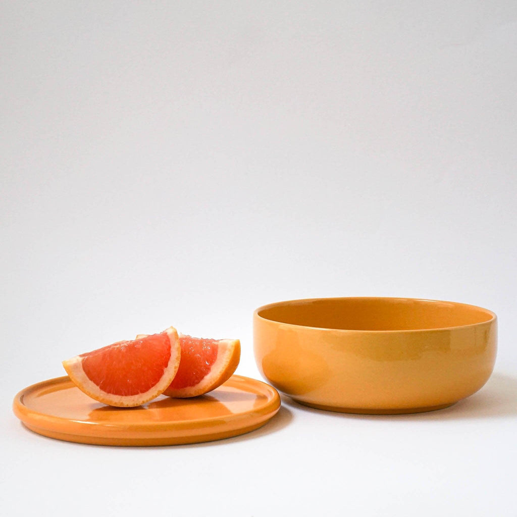 Keramik skål - 16 cm Hollyhock - indre Ceramics - Lata Summer Yellow - 600 ml - no beige