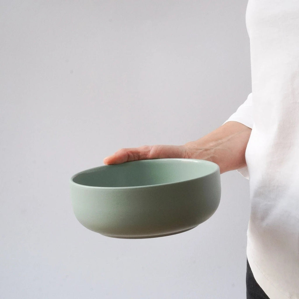 Keramik skål - 16 cm Hollyhock - indre Ceramics - Sage Green - 600 ml - no beige