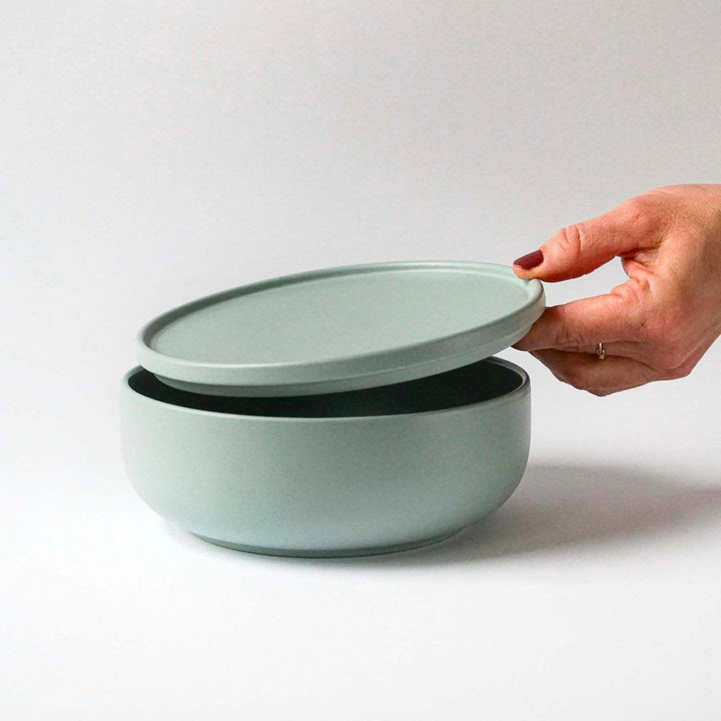 Keramik tallerken | Låg til Skål - Dia. 16 cm - indre Ceramics - Sage Green - no beige