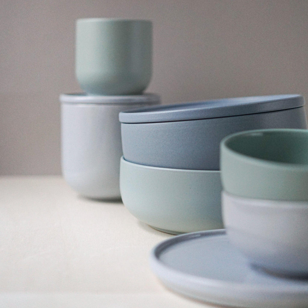 Keramik tallerken | Låg til Skål - Dia. 16 cm - indre Ceramics - Sage Green - no beige