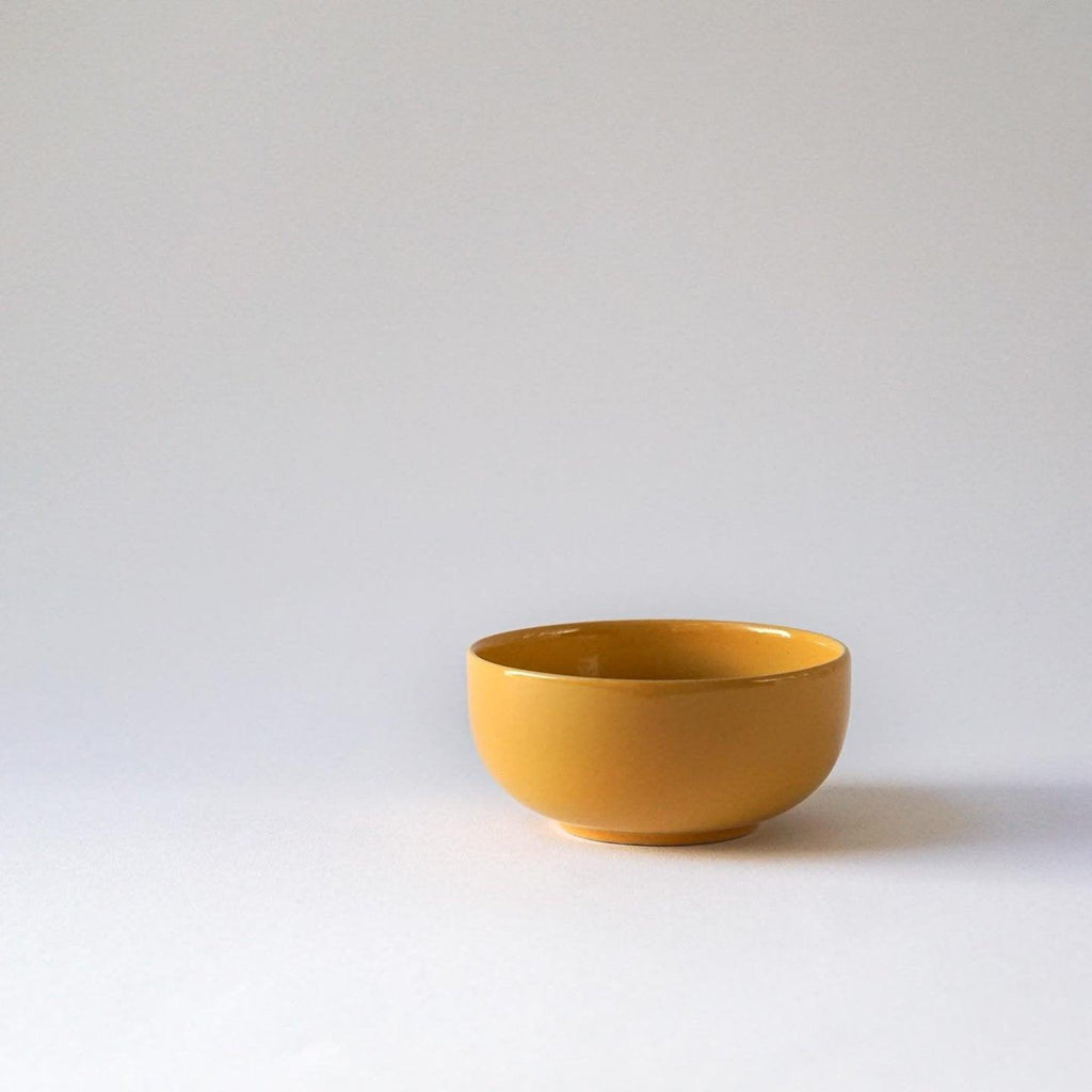 Lille håndlavet keramik skål - mini Hollyhock - indre Ceramics - Late Summer Yellow - 150 ml - no beige