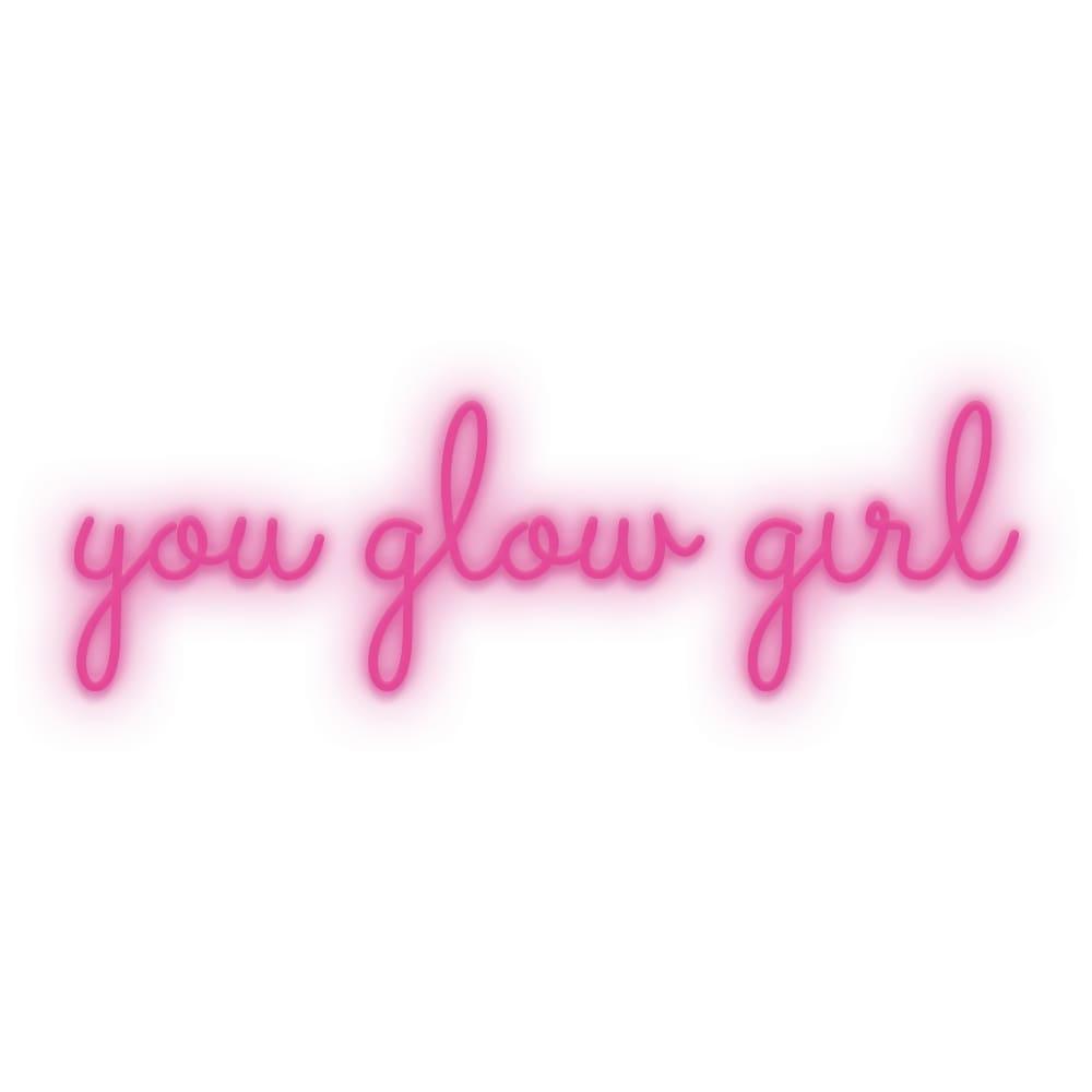 Neon LED skilt - Candyshock - You Glow Girl - no beige
