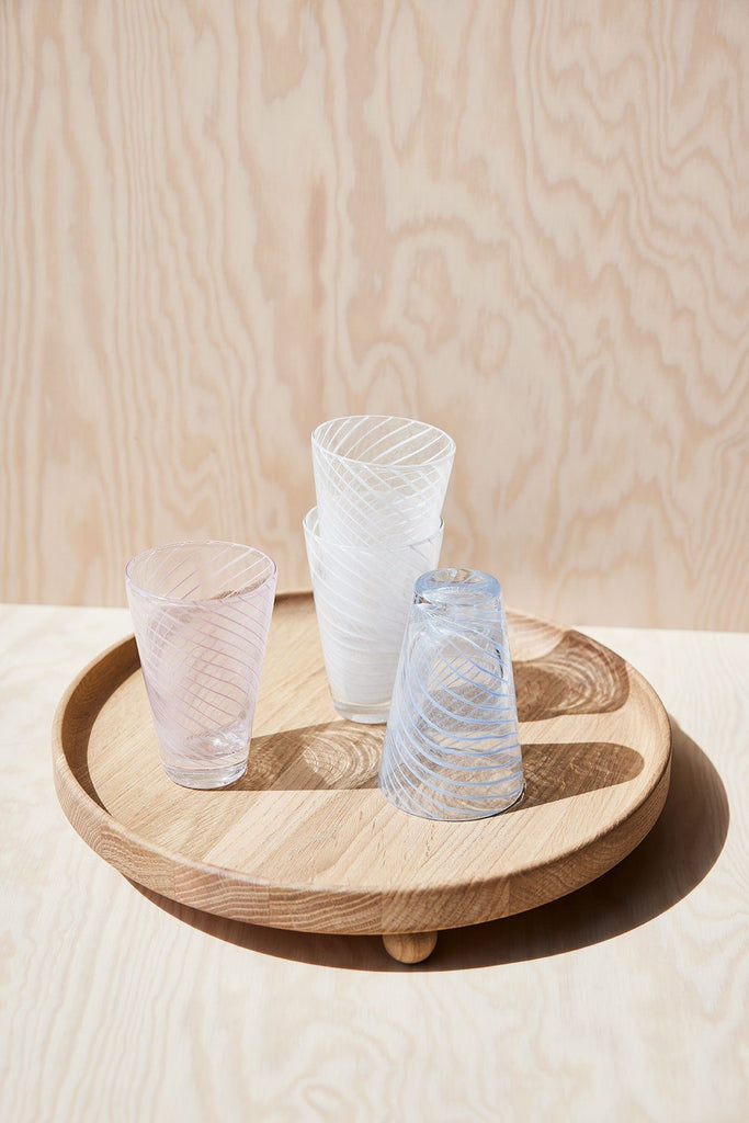 OYOY LIVING Yuka Swirl Glas - Pakke med 2 - no beige