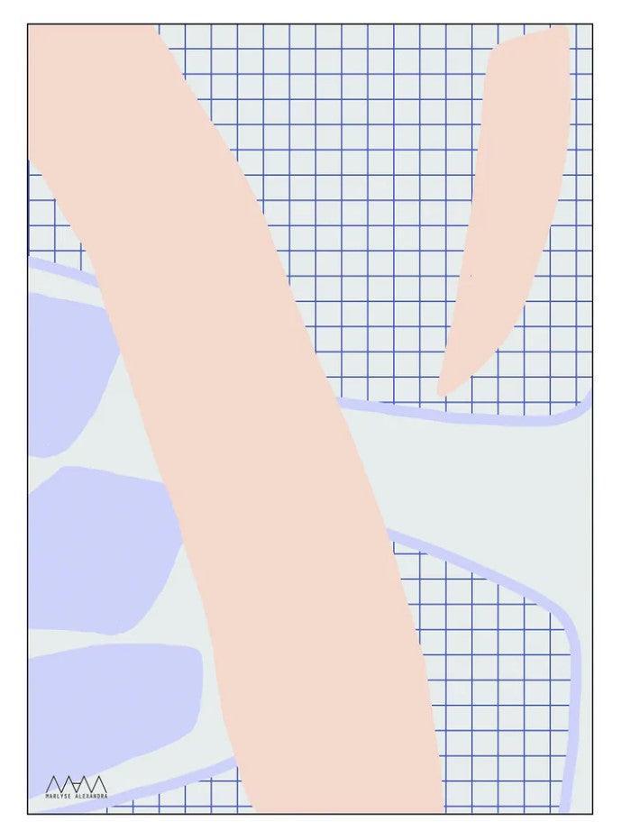 Plakat - Abstract Lilac - Studio MAM - no beige