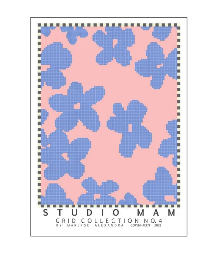Plakat - Grid Collection — No 4 Cornflower - Studio MAM - no beige