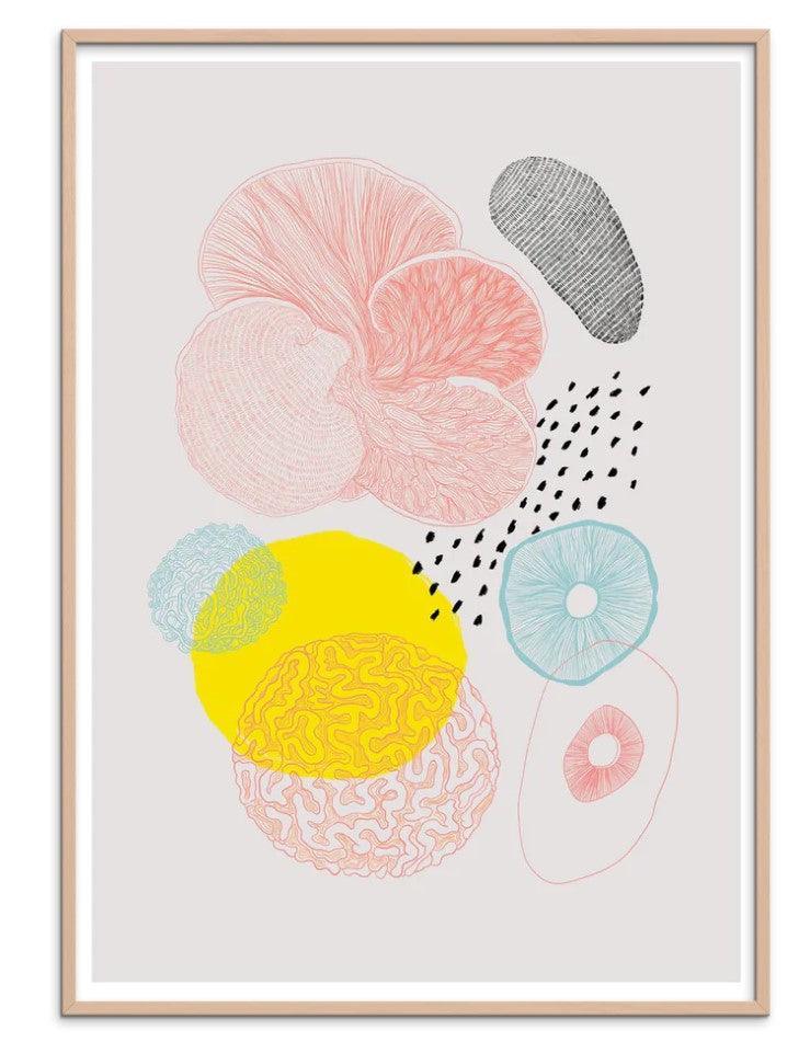 Plakat - Gustav Lautrup - Formes organiques No. 2 - no beige