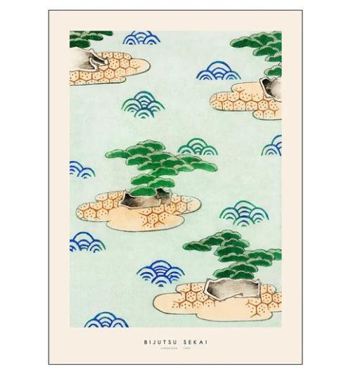 Plakat - Japandi - Bijutsu Sekai - Landscape - PSTR Studio - no beige