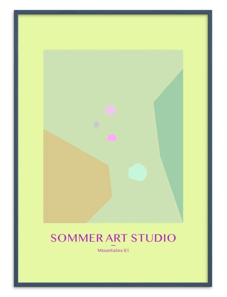 Plakat - Sommer Art Studio - Mountains 01 - no beige