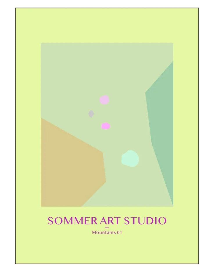 Plakat - Sommer Art Studio - Mountains 01 - no beige