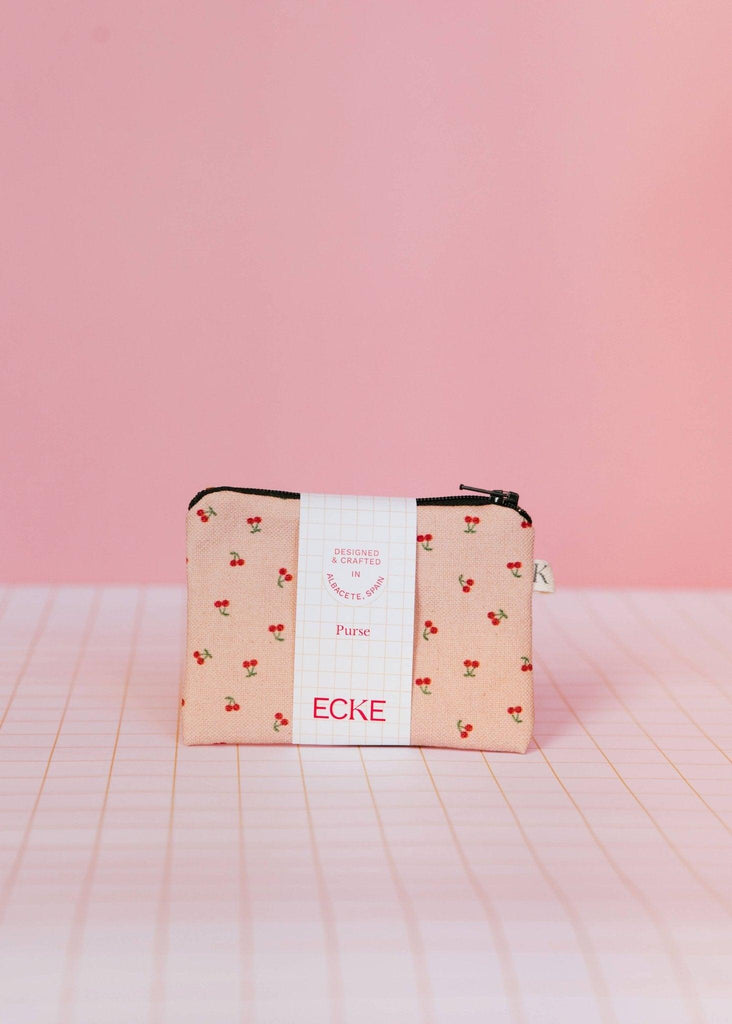 Pung | Kortholder - Cherries Nude Purse - ECKE - 11 x 8 cm - Kirsebær print - no beige