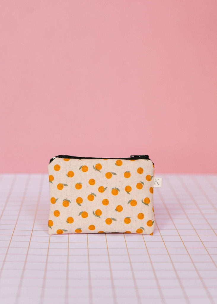 Pung | Kortholder - Oranges Nude Purse - ECKE - 11 x 8 cm - Appelsin print - no beige