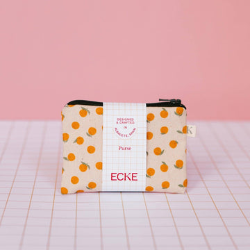 Pung | Kortholder - Oranges Nude Purse - ECKE - 11 x 8 cm - Appelsin print - no beige