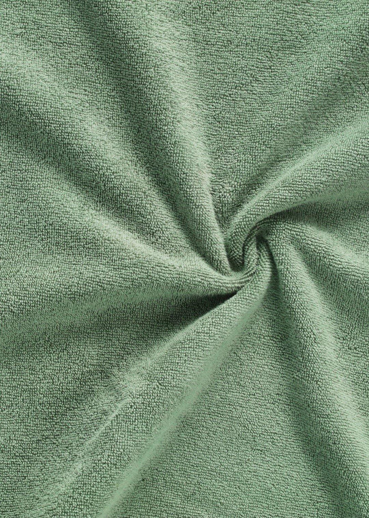 Sekan Studio Frotte håndklæde - Mørkegrøn - no beige