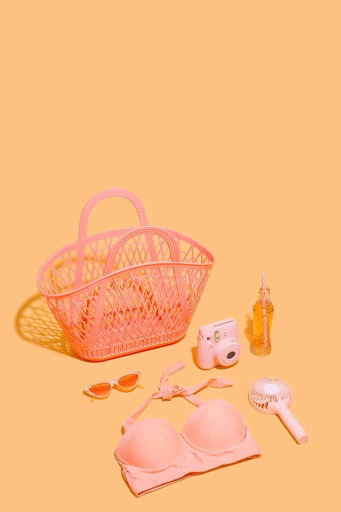 Sun Jellies taske / kurv - Betty Basket - Peach - no beige