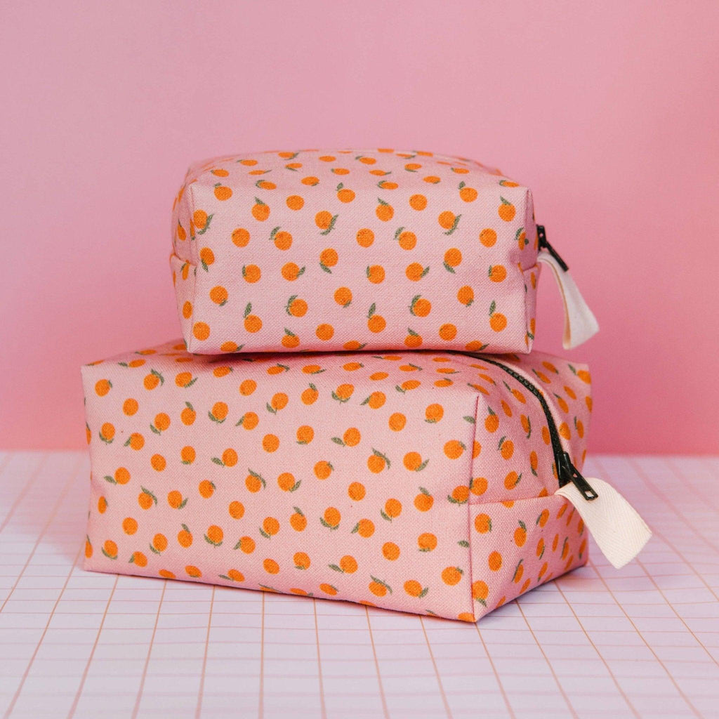Toilettaske | Kosmetikpung - Oranges Pink Vanity Case - ECKA - Appelsin print - no beige