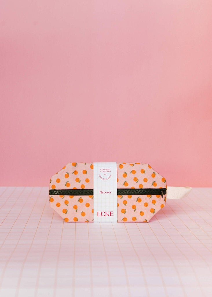 Toilettaske | Kosmetikpung - Oranges Pink Vanity Case - ECKA - Appelsin print - no beige