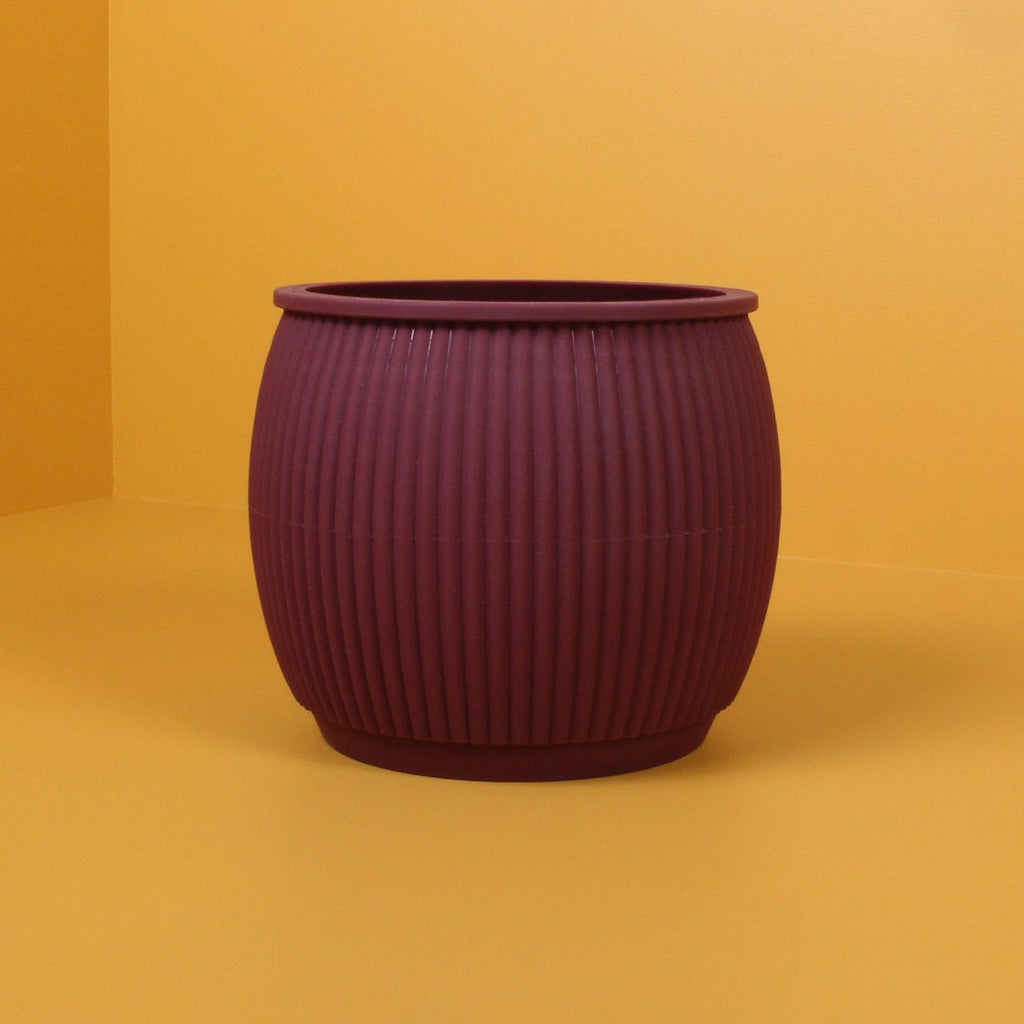Urtepotte - Living by Colors - CHUBBY Silicone flowerpot - Aubergine - no beige