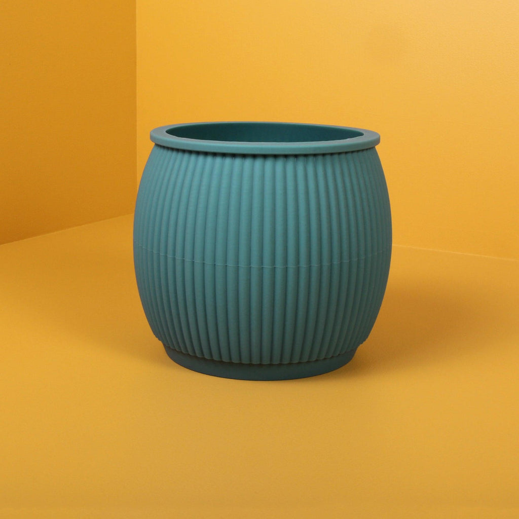 Urtepotte - Living by Colors - CHUBBY Silicone flowerpot - Ocean blue - no beige