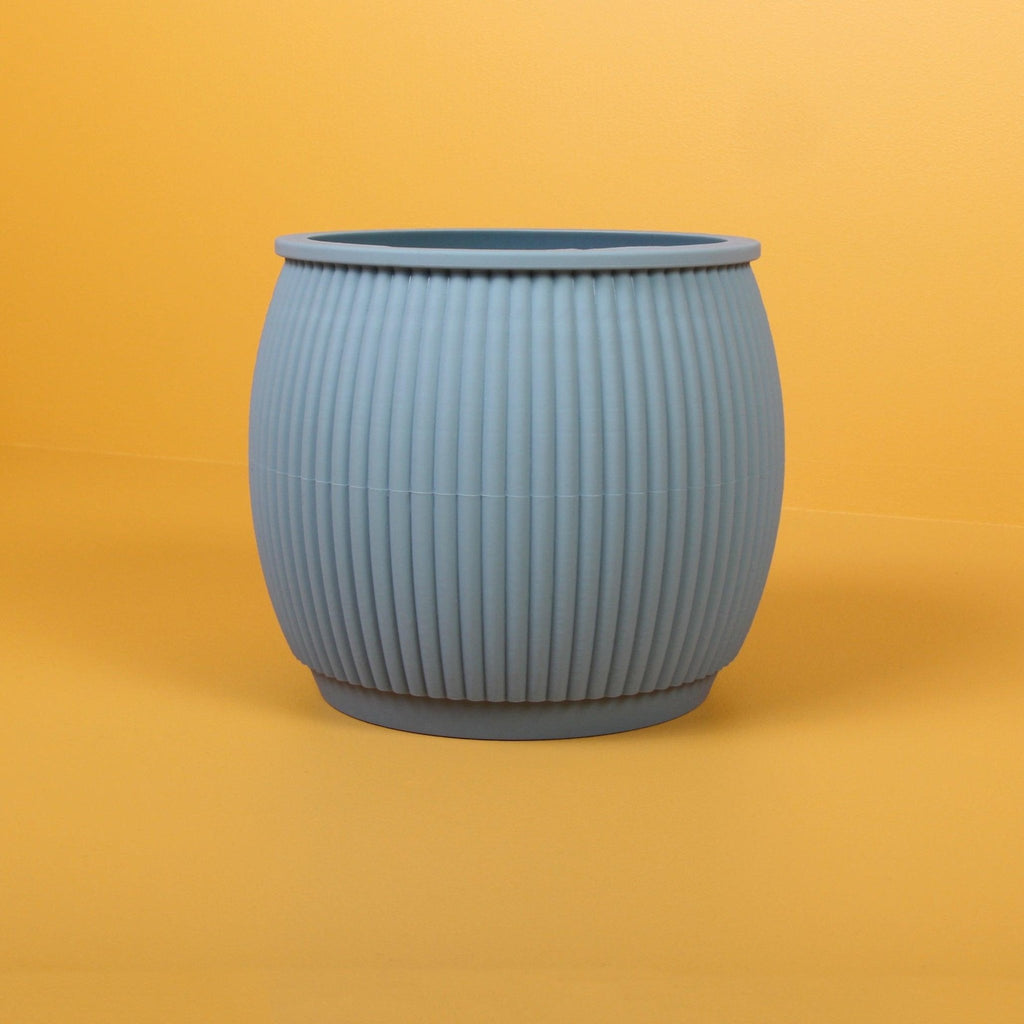 Urtepotte - Living by Colors - CHUBBY Silicone flowerpot - Thunder blue - no beige