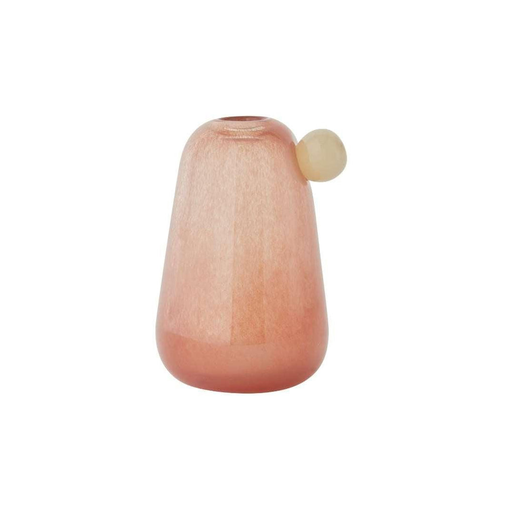 Vase - OYOY Living Design - Inka Vase - Small - Ø12,5 x H20 cm - Taupe / Vanilla - no beige